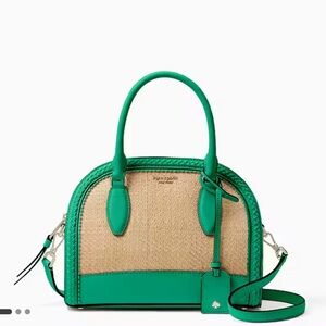 Kate Spade Reiley Straw Medium Dome Satchel Crossbody